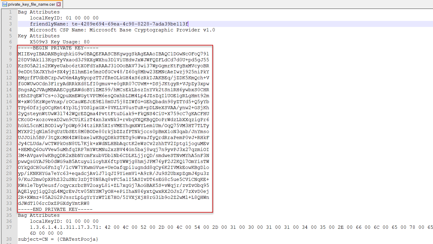 private key example
